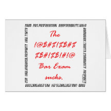 ¡El examen para ejercer la abogacía del #%&*% chup Tarjetas