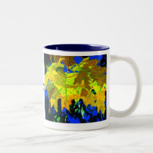 El extracto del otoño tazas de café