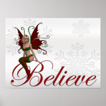 El Faerie del navidad cree la impresión de la fant Poster