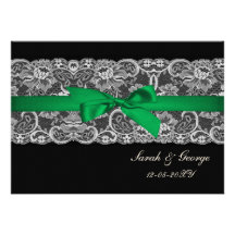 El falso boda del verde esmeralda de la cinta   de anuncios personalizados