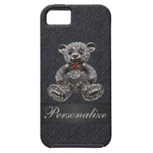 El falso oso de peluche del metal personalizó la c iPhone 5 Case-Mate funda
