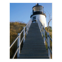 El faro principal Rockland Maine del búho Postal