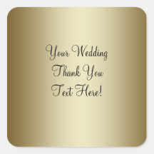 El favor del boda del oro le agradece pegatina