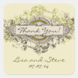 El favor floral del boda del vintage le agradece p