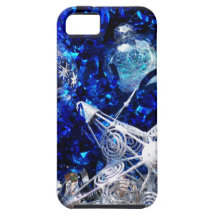 El feliz árbol del día de fiesta del navidad adorn iPhone 5 Case-Mate carcasa