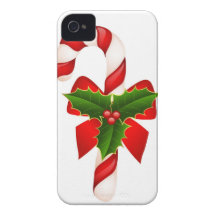 El feliz árbol del día de fiesta del navidad adorn iPhone 4 fundas