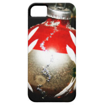El feliz árbol del día de fiesta del navidad adorn iPhone 5 Case-Mate protector