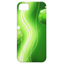 El feliz árbol del día de fiesta del navidad adorn iPhone 5 Case-Mate carcasas