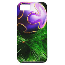 El feliz árbol del día de fiesta del navidad adorn iPhone 5 fundas