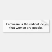 El feminismo es una idea radical - pegatina para e etiqueta de parachoque