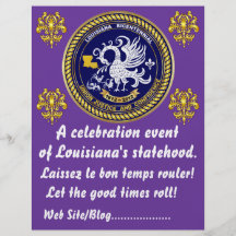 El fiesta bicentenario del carnaval de Luisiana co Tarjetas Informativas
