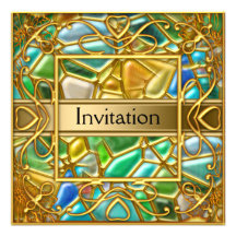 El fiesta cualquiera de la invitación del mosaico 