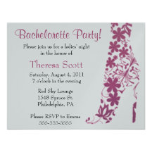 El fiesta de Bachelorette invita Comunicado Personalizado