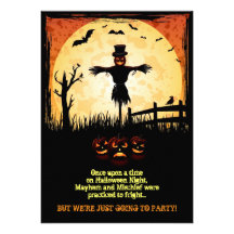El fiesta de Halloween del claro de luna del espan Invitacion Personalizada