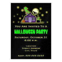 El fiesta de Halloween invita - a Brew verde de la Anuncio