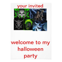 el fiesta de Halloween invita Comunicado