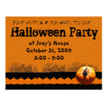 El fiesta de Halloween invita Postales