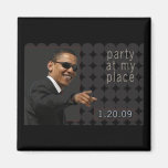 El fiesta de la inauguración de Obama invita - Imán Para Frigorifico