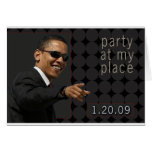 El fiesta de la inauguración de Obama invita Tarjetas