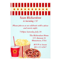 El fiesta de Movienight invita Invitacion Personalizada