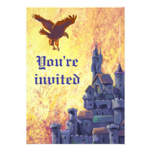 El fiesta del castillo de la puesta del sol invita invitaciones personales 