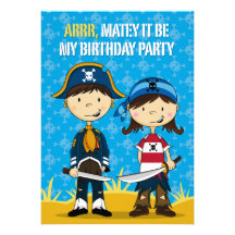 El fiesta del pirata invita invitación