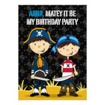 El fiesta del pirata invita invitacion personalizada