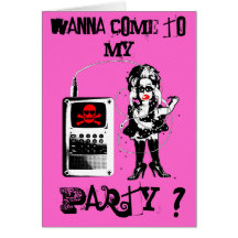 El fiesta del Techno-Bimbo invita Felicitación