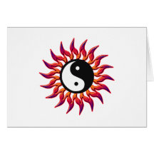 El flamear Yin Yang Sun Felicitacion