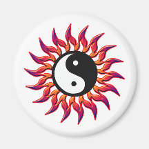 El flamear Yin Yang Sun Iman