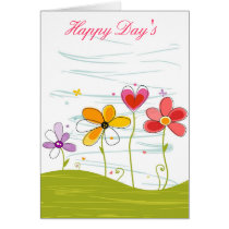 El florecimiento del día feliz tarjetas