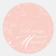 El Flourish come, bebe, y sea pegatina casado
