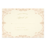 El Flourish enorme que casa RSVP se ruboriza/oro invitaciones