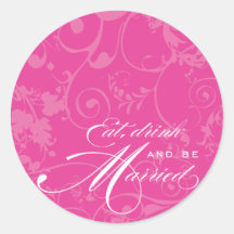 El Flourish rosado come, bebe, y sea pegatina casa