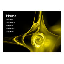 El FRACTAL SUBIÓ 1 negro amarillo brillante Tarjetas De Negocios