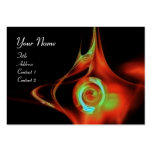 El FRACTAL SUBIÓ negro rojo del verde del trullo d Tarjetas De Visita