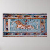 El fresco del Toreador, palacio de Knossos, Creta Posters