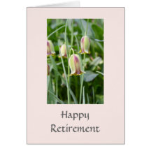 El Fritillaria hermoso florece la tarjeta del reti