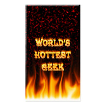 El fuego del friki del mundo y el rojo más calient tarjeta de negocio
