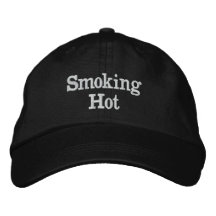 El fumar caliente gorra bordada