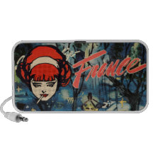 El fumar del Redhead del viaje del vintage de Fran Laptop Altavoz