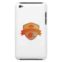 el fútbol americano defiende el escudo iPod Case-Mate cárcasas