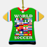 El fútbol del mundial señala el ornamento de la ca ornato