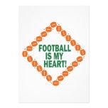 El fútbol es mi corazón invitaciones personalizada