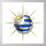 El fútbol Starburst Celeste de Uruguay aviva los r Poster
