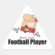 El futbolista más fresco del mundo pegatina triangulo personalizadas