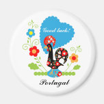 El gallo portugués de la suerte iman de nevera
