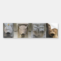 El Gargoyle persigue a la pegatina para el paracho Etiqueta De Parachoque