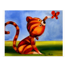 El gatito 3 de los niños de Trish Biddle de 3 Postales