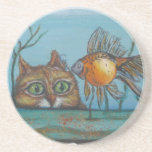 El gatito ama a pescado posavasos